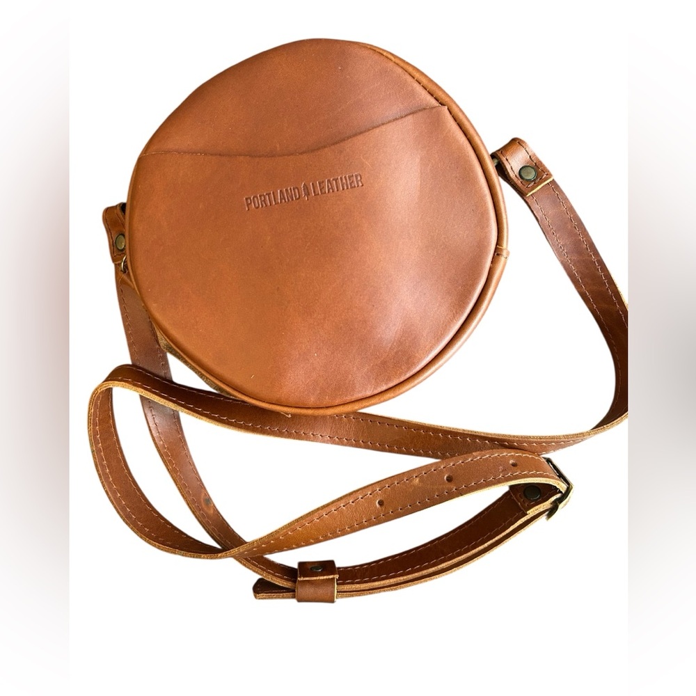Portland Leather Goods Tan Smooth Leather Crossbody